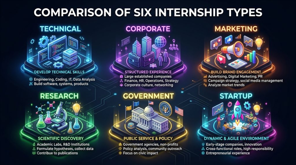 Internships for College Students: Types, Benefits and How to Apply 1 internships for college students types comparison