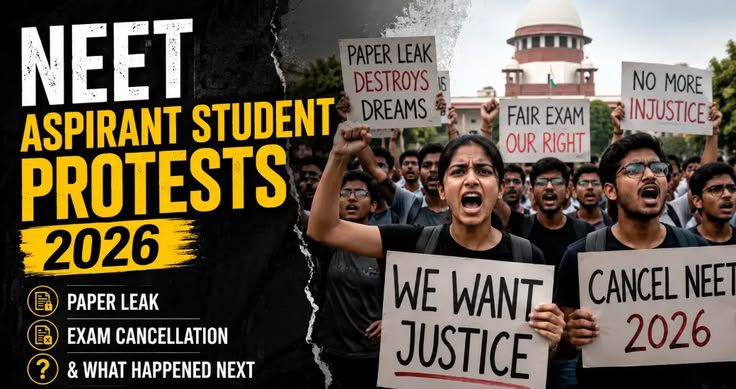 NEET UG Exam Controversy paper leak news and student protest