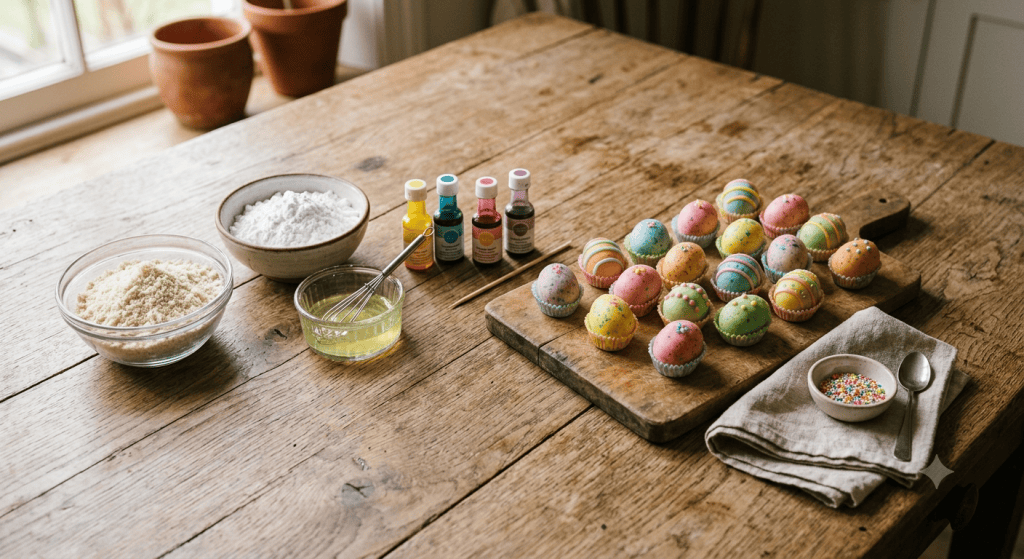 Ingredients for Homemade Marzipan Easter Eggs Recipe